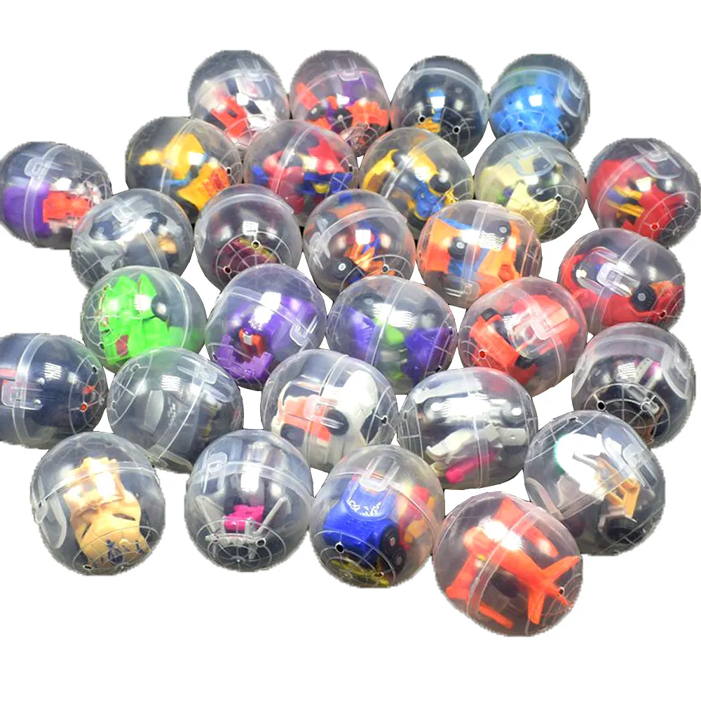 LZY396透明なサプライズエッグツイストボールおもちゃと小さなプラスチック製のおもちゃサプライズカプセル卵おもちゃ自動販売機用