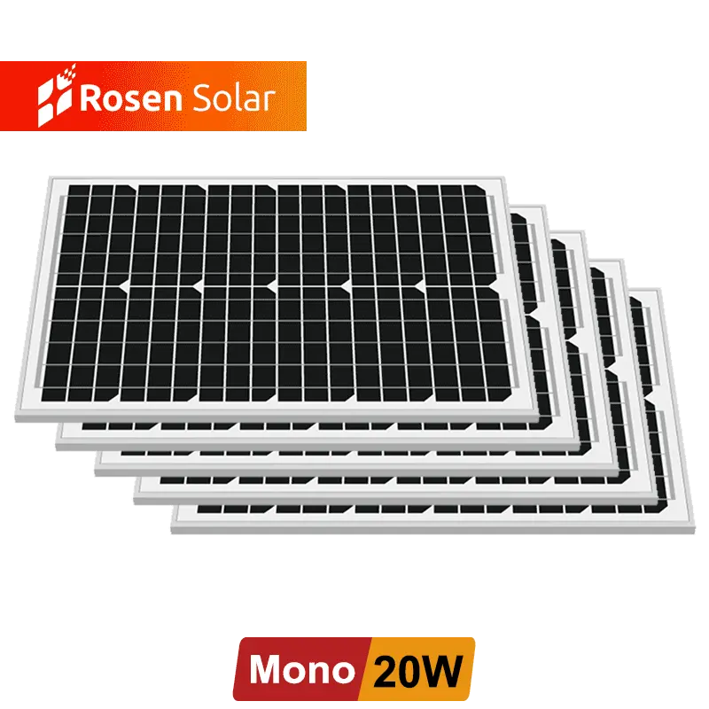 Rosen Monocrystalline 20W Solar PV Panels 18V 30 W 40WP Solar Panel 450w 550w 600w