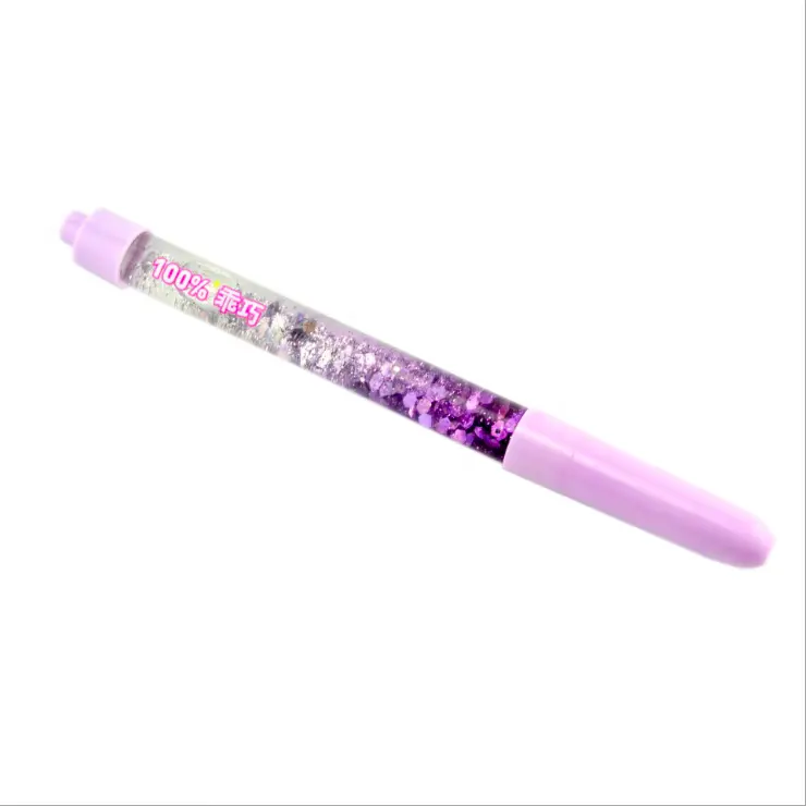 Stylo à encre paillettes colorées, 1 pièce, flottant, liquide rempli de cristal, fée scintillante, sable mouvant, magique, Gel, stylo cadeau pour enfants