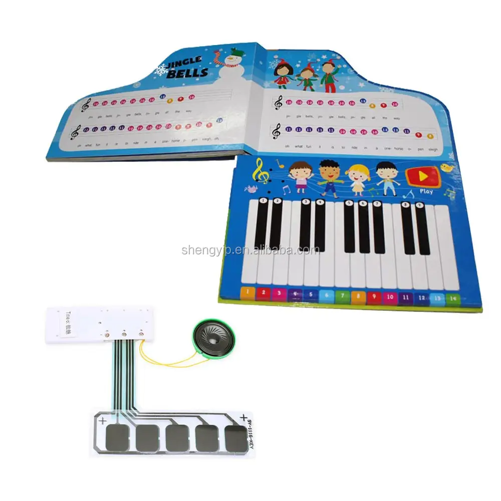 Bambini pianoforte libro di bordo pre-registrati ic bordo musica di pianoforte giocattoli libro per educativo del regalo dei bambini