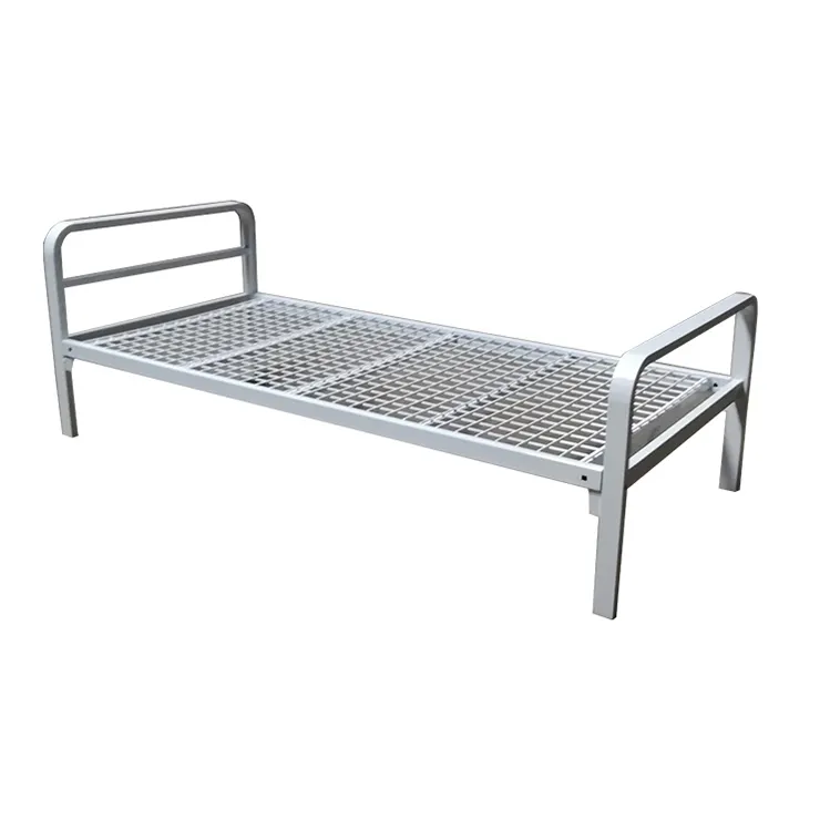 Schwere Eisen Mesh Bett Basis Weiß Farbe Metall Einzelnen Stahl Bett Y