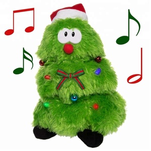 กอดตลกของเล่นตุ๊กตายัดไส้สัตว์ของเล่นร้องเพลงเต้นรำไฟขึ้นต้นคริสต์มาส - Product Image 1