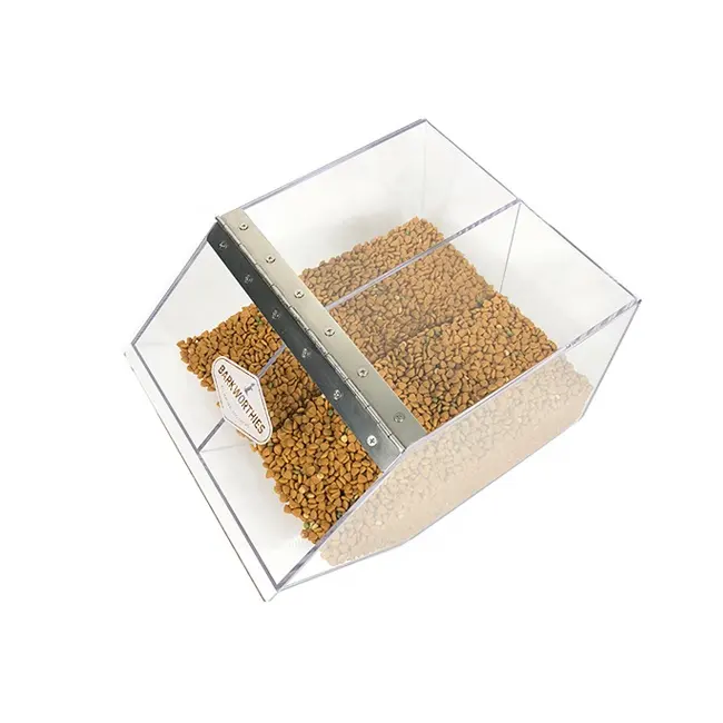Negozio di caramelle display acrilico noci dispenser container box cremagliera commercio all'ingrosso impilabile acrilico della caramella bin