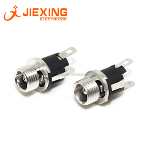 DC電源ジャックDC-025 * 2.1mm電源ソケットメスメタルDCコネクタナットはんだ付けタイプ付き - Product Image 2