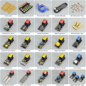Keyestudio Controller+<strong>Sensors</strong>+USB+Cables+PDF Easy Plug Learning Kit <strong>for</strong> <strong>Arduino</strong> starters