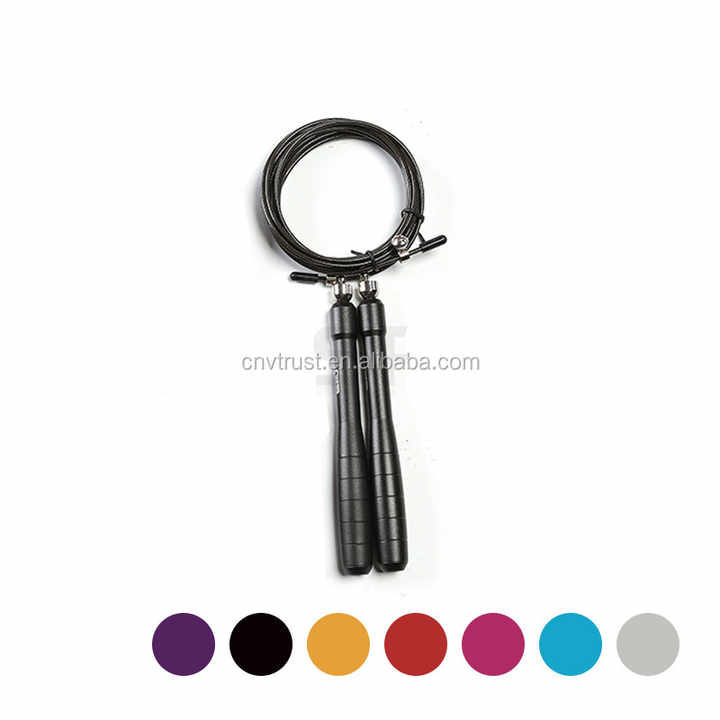 NEW Design Patented Adjustable Cross Training Speed Jump Rope with Fairshaped Aluminum Handle and 360 Rotating Ball Bearing