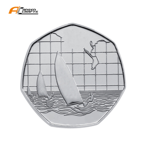 Vật Liệu Hiếm Titan Tantalum Niobium Đồng Xu Anh 7 Mặt Bạc Mạ Đồng Xu Với Hộp Quà Tặng - Product Image 5