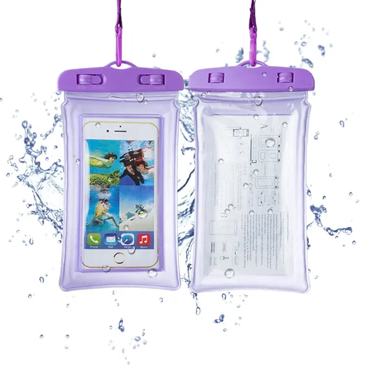 Sıcak satış evrensel su geçirmez cep telefonu çantası şeffaf PVC su geçirmez telefon kılıfı samsung için Iphone için