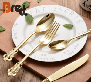 皇家18/10不锈钢镀金钛餐具返校批发 - Product Image 2