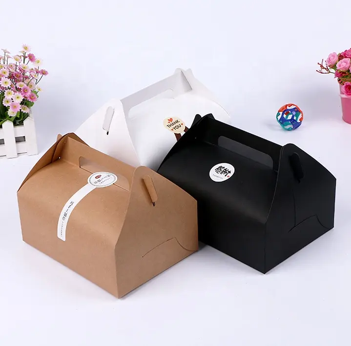Boîte d'emballage en papier Kraft uni, pour gâteaux, offres des fournisseur chinois