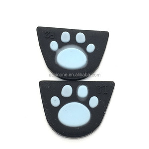 Para PS4 controlador L2 R2 botones de gatillo etiqueta de la tapa de la pata de gato diseño personalizado funda de silicona tapa adhesivo - Product Image 4