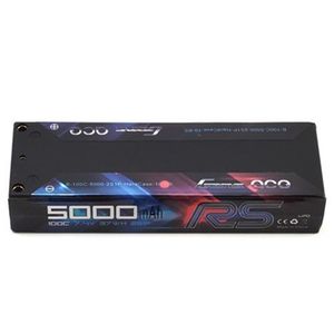 Gens ace 5000 mAh <span class=keywords><strong>2S1P</strong></span> 硬壳 100C 7.4 V Lipo 电池组，适用于 Rc 汽车 #10 赛车系列