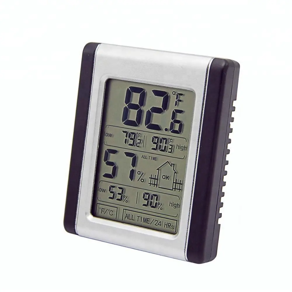Mini digitale di umidità di temperatura meter conferma leggi il calibro con display LCD di grandi dimensioni igrometro termometro