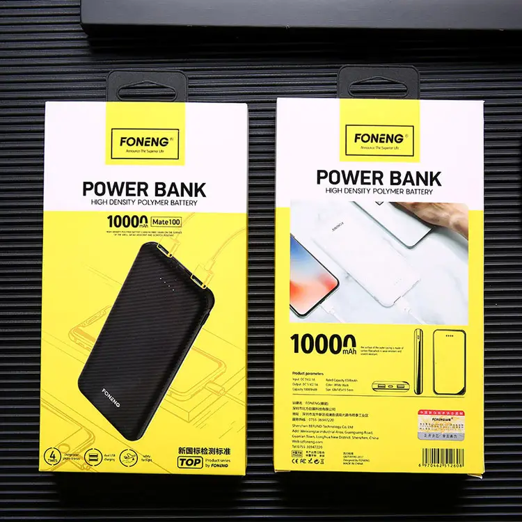 FONENG 2019 Universal slim mini bateria de Celular carregador móvel banco do poder 10000mah