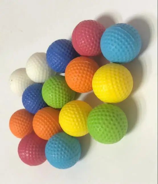 Bola de espuma de poliuretano para pistola de juguete Nerf, espuma de poliuretano, espuma antiestrés, color verde, amarillo, rojo, azul, naranja, 23mm, precio de fábrica