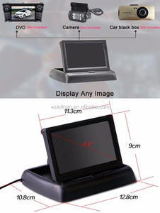2 <strong>Video</strong> <strong>Input</strong> 4.3&quot; Foldable HD Color TFT-LCD <strong>Monitor</strong> Screen Fits All Car Reversing Camera and CCTV Camera for Vehicle Parking - Product Image 5
