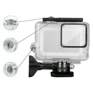 ขายร้อน45เมตรกรณีกันน้ำสำหรับ GoPro Hero7สีขาว/เงินการดำเนินการกล้องใต้น้ำป้องกันเปลือก - Product Image 4