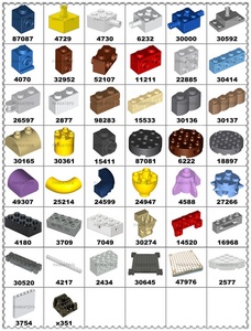 הכי חם צעצוע זהב 2x1 0/2*10 לבנים לילדים בעיר 1000 סוגים של תבניות לבנים תואמים את כל אבני המותג הגדולות (no.3006)