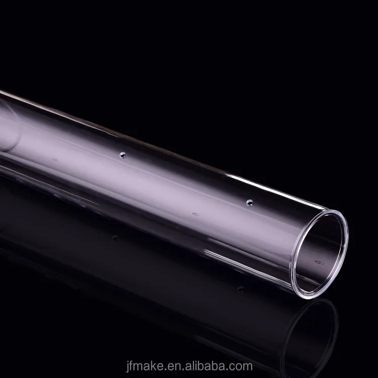Venta al por mayor de policarbonato transparente tubo claro hueca dura de tubo de plástico