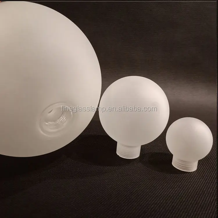 Hand Blown G9 Thread White Sandblast Frosted Borosilicate Glass Ball Lamp Shade