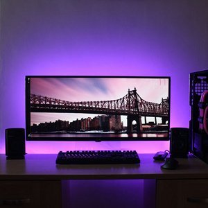 LED TV ışık şeridi 30 LED TV arkaplan ışığı ışık şeridi USB önyargı monitör aydınlatma için TV masaüstü bilgisayar ile kablosuz uzaktan kumanda - Product Image 4