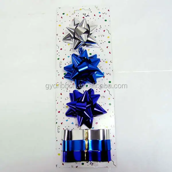 Hot Sale Various Colors Star Ribbon Bow as Well as PP Ribbons For Gifts Packing