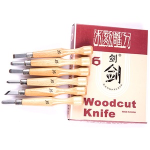 6 adet El Ahşap Oyma Keskiler Bıçak Aracı Temel Gravür Çalışma Kil Balmumu DIY Araçları ve Ayrıntılı Ahşap El araçları