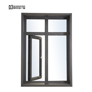 Persianas de cristal para casa, marco fijo de aluminio con marco de Color negro, barato, W55 - Product Image 5