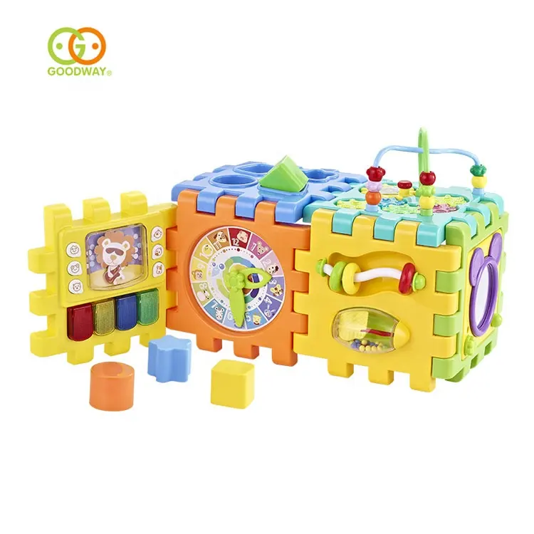 Centro de Atividade Do Jogo Do Bebê dos desenhos animados 3d Cube Brinquedos Educativos Para Crianças