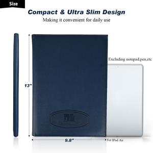Custom Leather Holder <strong>A4</strong> Document File <strong>Folder</strong> for Writing Pad Slim Business Portfolio Pu Leather <strong>Notepad</strong> Organizer - Product Image 4