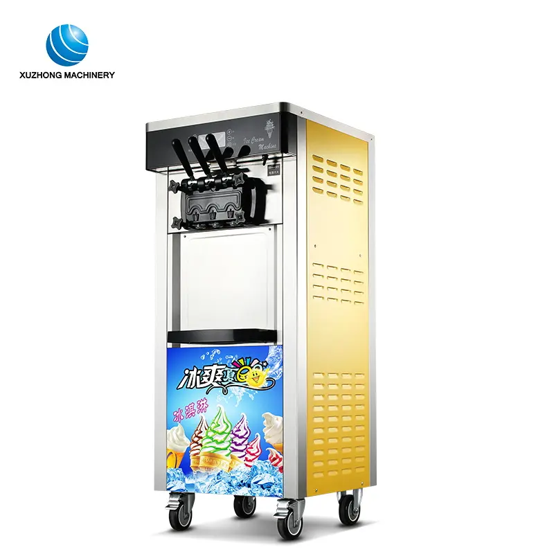High quality Stainless Steel Soft Icecream Machine 3 Flavors Ice Cream Maker Italian Icecream Making Machine For Commercial