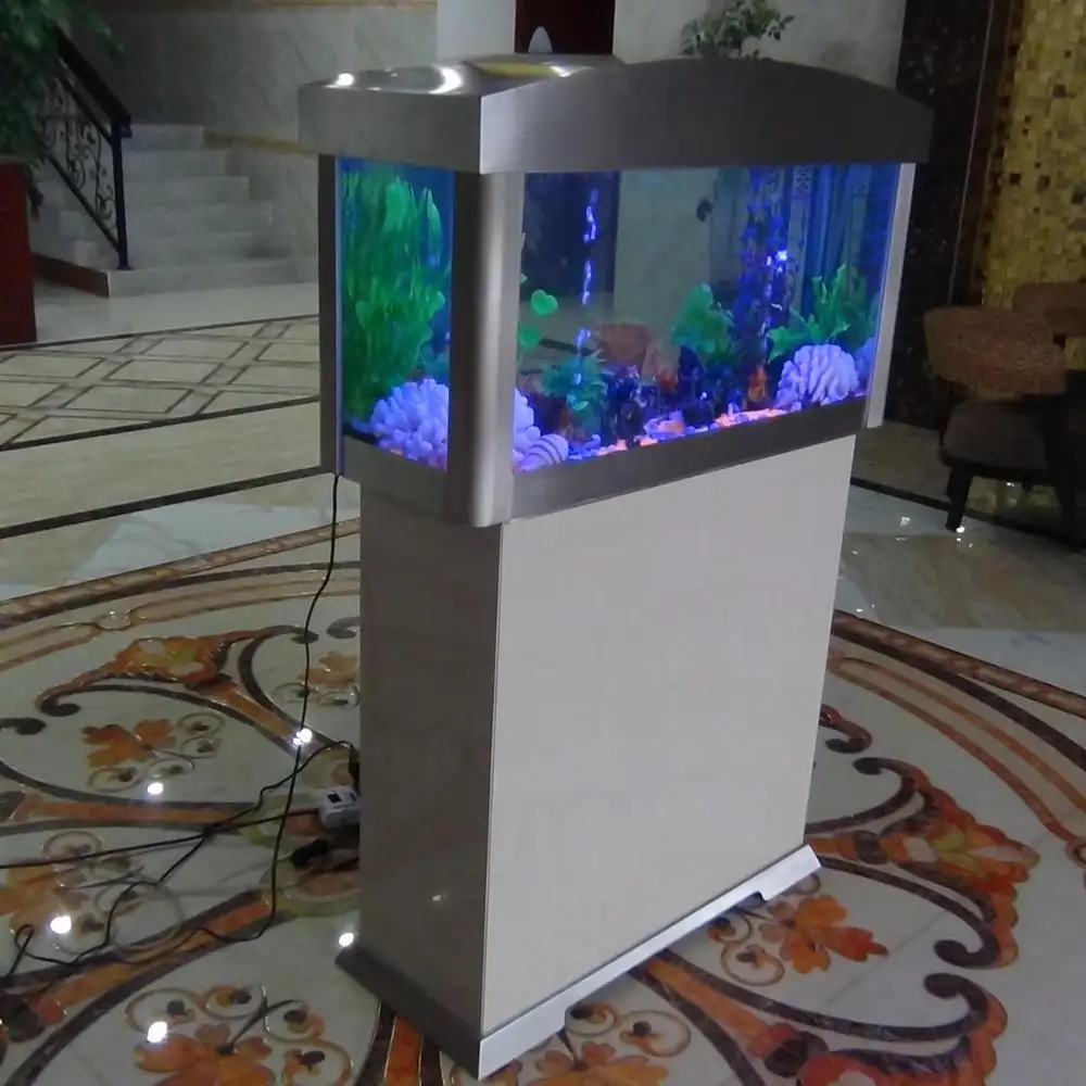 Acquario serbatoio di pesce HA CONDOTTO LA luce acquario di vetro per la casa e ufficio Variopinto acquario