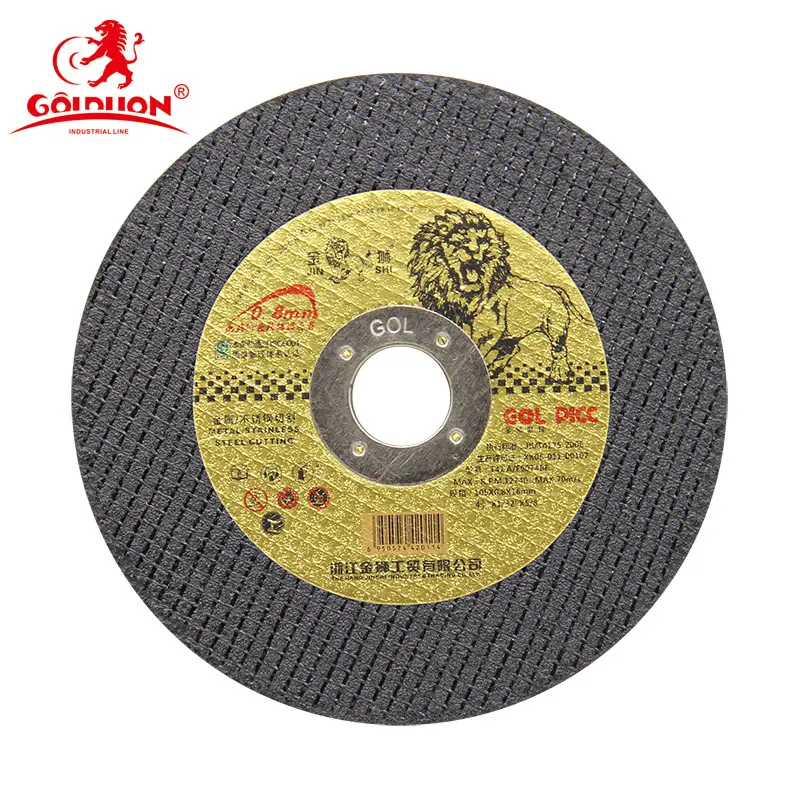 Goldlion 4'' 105x0.8x16mm resin bond abrasive single net super thin cutting disc