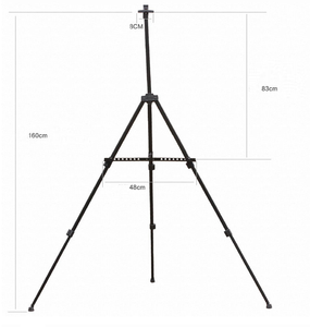XBW siyah kroki çizim çerçevesi ekran şövale 52-160 cm ayarlanabilir Metal boyama şövale