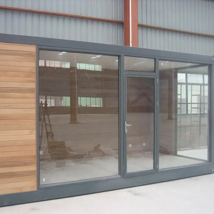 steel structure 20ft shipping container house with aluminium windows and doors