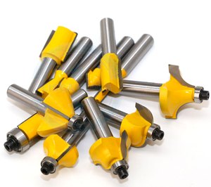 Kits004 12Pcs סט 8mm Shank טונגסטן קרביד טיפ חותך TCT עץ נגרות נתב לעץ