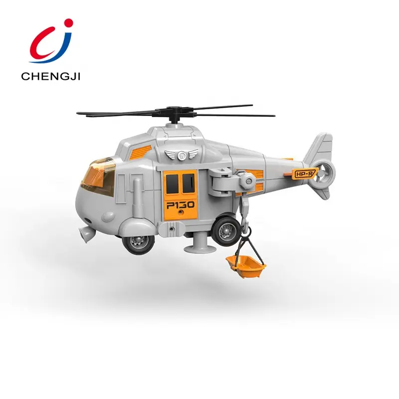 Brinquedos de bebê de fricção, de alta qualidade, 1:20 escala, helicóptero com luz e som