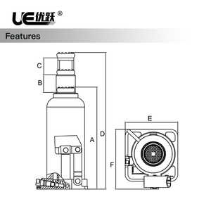 UE -TH92004 20Ton şişe araba Jack - Product Image 5