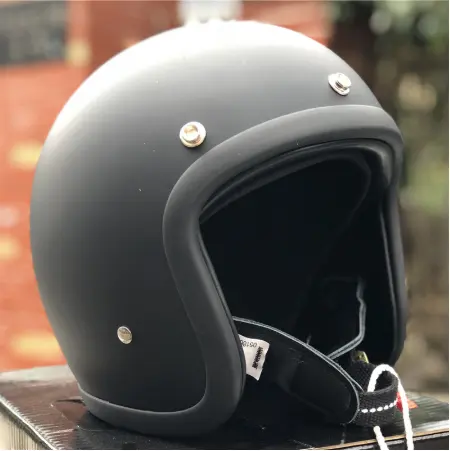 Japanischer Low Profile Motorrad helm 500TX Cafe Racer Helm Fiberglas Shell leichter Vintage Motorrad helm