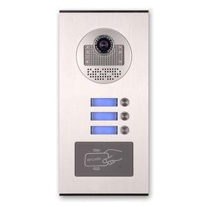 Videoportero con cable para apartamentos, sistema de intercomunicación Visual RFID, 3 monitores, 1 cámara - Product Image 4