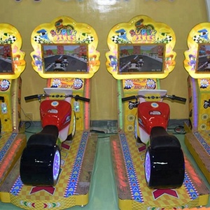 子供用サイクリングゲーム機クレイジーモーターサイクル子供用電子レーシングゲーム機