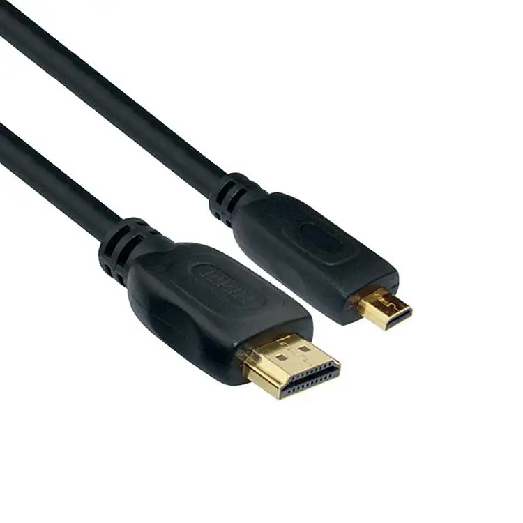 Alta velocidad 2,0 Hdmi Cable OEM 24K chapado en oro Micro HDMI Adaptador tipo D a tipo A Micro HDMI Cable 4K 60Hz para HDTV