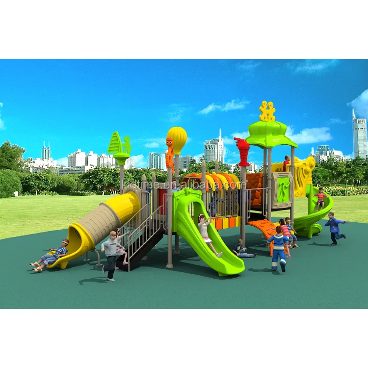 Bambini Giochi All'aperto Scivolo di plastica Attrezzature Commerciali Carosello set Metallo Utilizzato Slides Parco Giochi In Vendita