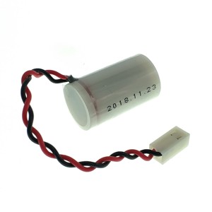 RUIZHI LiSOCl2 סוללה <span class=keywords><strong>1</strong></span>/2AA ER14250 ב פלסטיק מעטפת עם 75mm כבל 2510-2P מחבר