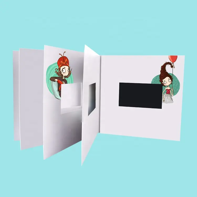 ODM Services 4.3 Inch Video Brochure for Promotion Digital Video Christmas Cards