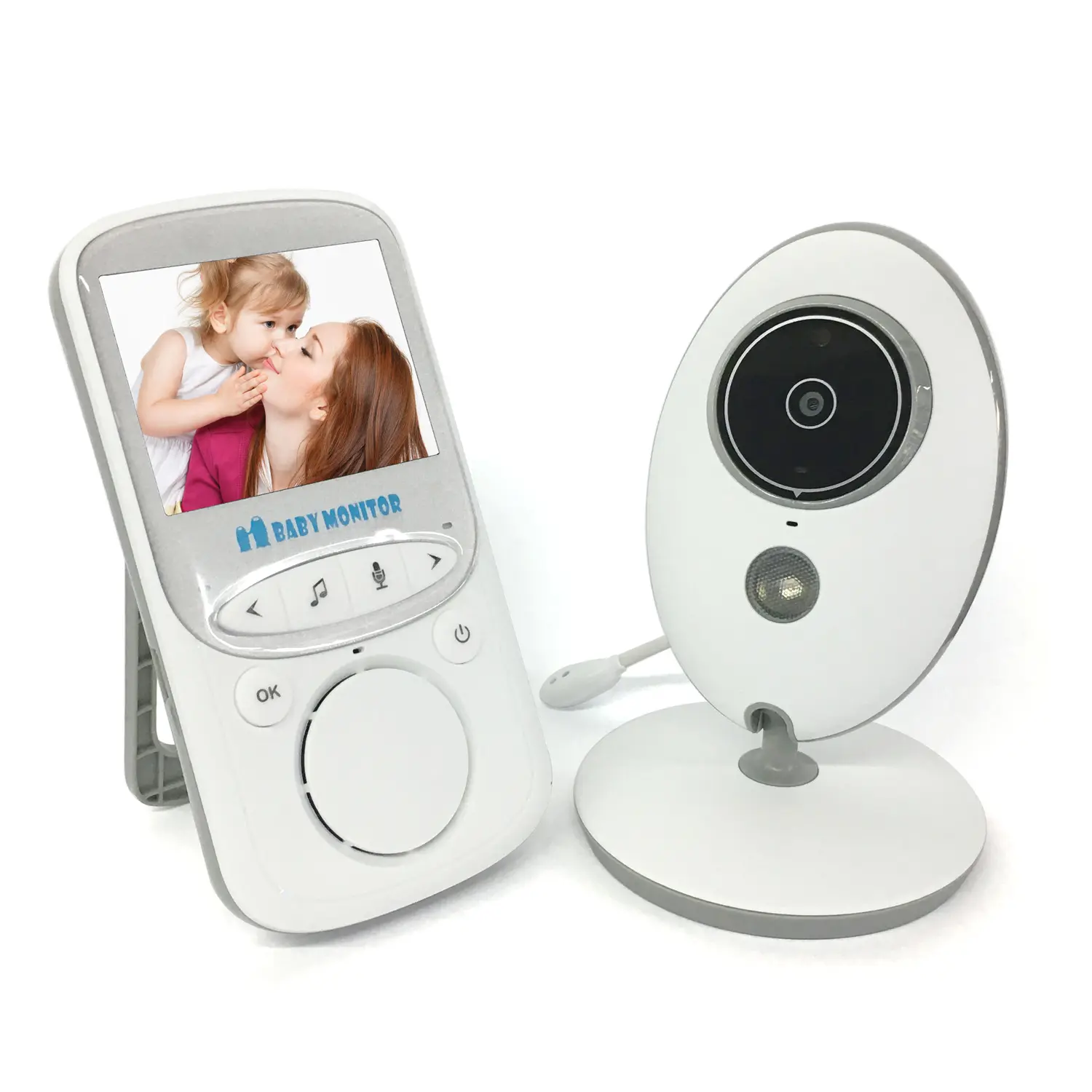 Monitor de Audio y vídeo inalámbrico LCD para bebé, Radio VB605, intercomunicador de música IR 24h, cámara portátil para bebé, Walkie Talkie para bebé, niñera
