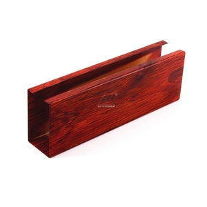 U型方形建材木纹吸顶瓦60x60铝顶棚挡板 - Product Image 4
