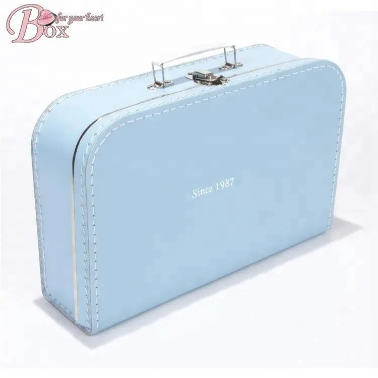 Travelling Decorative Novelty Suitcase toy paper box Lock Gift Chidren mini suitcase box
