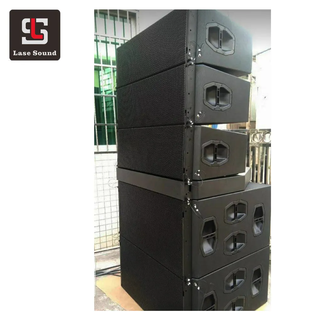 Alto-falante de som para concerto ao ar livre, matriz de linha de som dupla de 3 vias, subwoofer ativo, sistema pa de 18 polegadas, som profissional