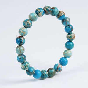 Top Quality <span class=keywords><strong>Imperial</strong></span> 8MM Colourful Natural Emperor Stone Round Bracelet女性のための夏やSpringブレスレット